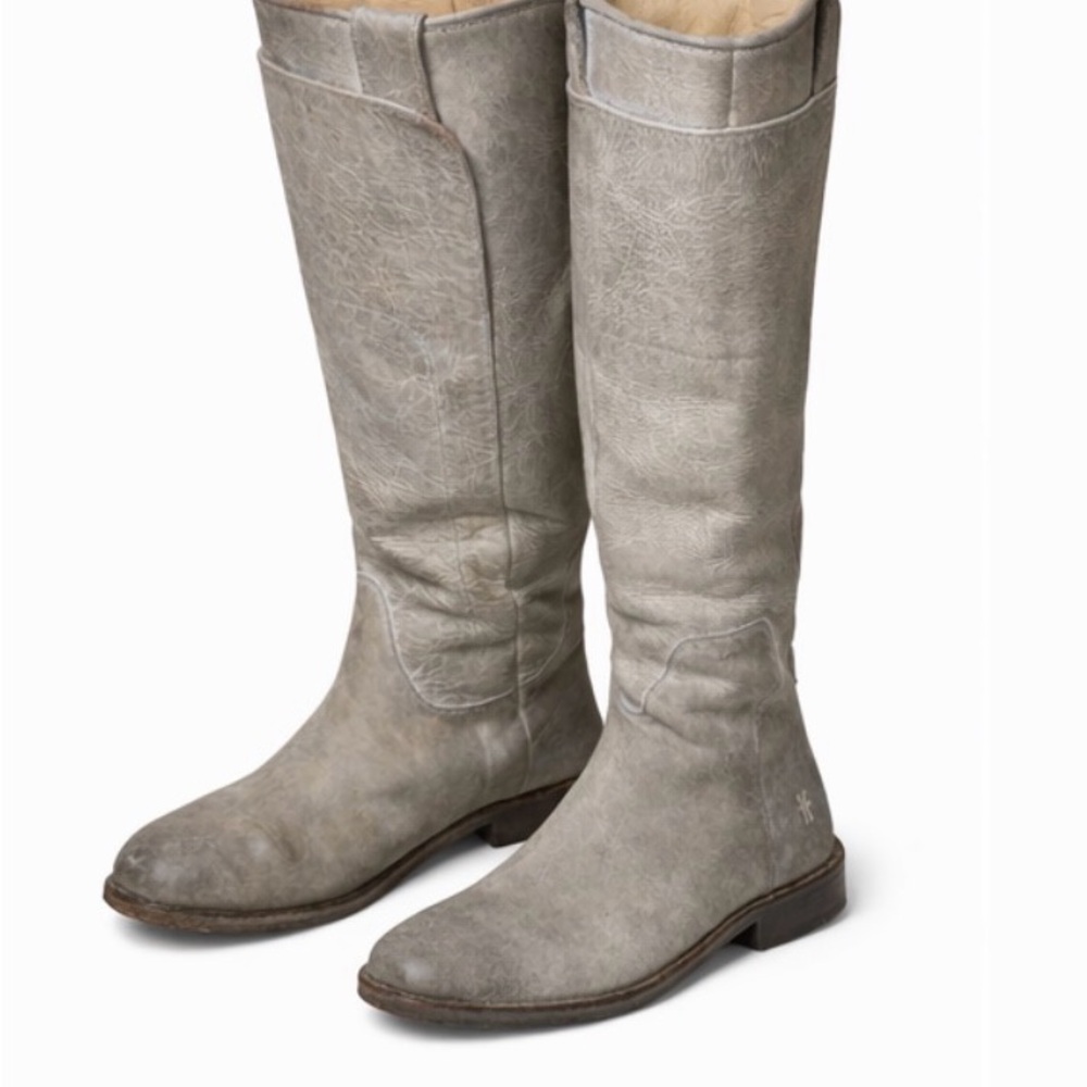 FRYE Paige pull on Gray Knee-High Women's Boots